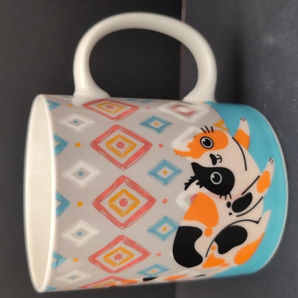 Stokes Set Of 4 Colorful Bone China Mug Set with Cat Designs. - Picture 2 of 10